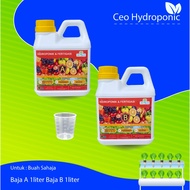 Hydroponics A&B Liquid Fertilizer for Fruiting A 1Liter & B 1Liter