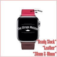 38mm 40mm 41mm AW Handmade Leather Watch Band Watch Straps For Series 1, 2, 3, 4, 5, 6, 7 (Extreme R