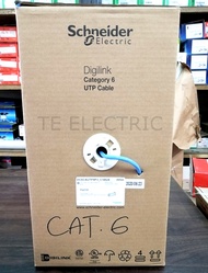 (305M) SCHNEIDER DIGILINK CAT 6 CABLE 24AWG 4 PAIR UTP NETWORK WIRE BLUE
