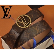 Ready Stock  LV High Quality Casual Cowskin Birthday Gift Leather Belt Unisex Belt Durable Belt