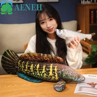 AENEH Simulation Fish Plush Pillow, Perch Grouper Cartoon Fish Plush Toy, Fish Stuffed Doll Stuffed 