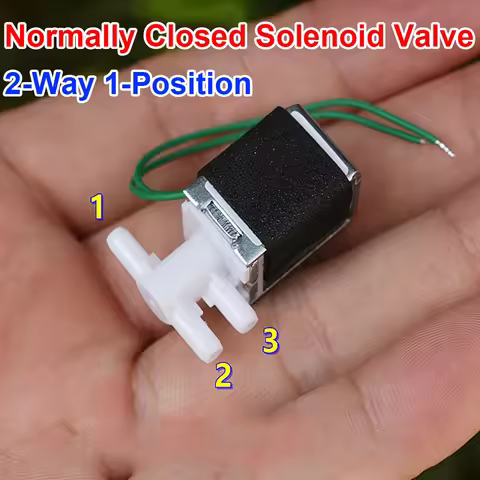 DC 9V 12V One-Position Three-Way Mini Electric Solenoid Valve N/O Normally Open Electromagnetic Air 