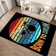 Drum Kit Printed Carpet Living Room Bedroom Carpet Photography Prop Photo Birthday Carpet