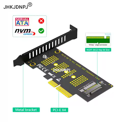 NVME M.2 SSD to PCIe4.0 4X Adapter Card, PCIe X4 to M2 NVMe SSD Expansion Board for 2280/2260/2242 S