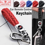 Toyota GR Car Logo Keychain Fashion Car Leather Key Chain Remote Control Key Ring For 86 Yaris Vios 