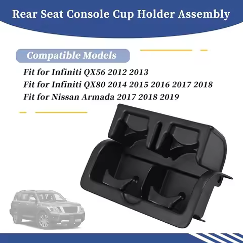 Car Rear Seat Console Cup Holder Assembly Insert Cup Holder Cover 88741-1LK3D For Nissan Armada Infi