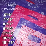 RANDOM Colour [50pcs+-] Quality TQ Beg Plastik/Thank You Bag Colour Goodies Bag Wedding Shopping 6x9