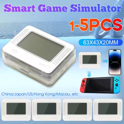 1-5PCS Rechargeable Intelligent NFC Allmiibo Pixl Card Emulator Bluetooth Simulator for Switch Wiiu 