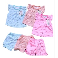 KATUN CAINITO (3 PCS) ruffled baby girl suit_soft cotton baby suit 0-3 years