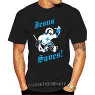 New Men Summer Short Sleeves Casual Adult T-Shirt Jesus Saves Hockey Goalie T-Shirt Men Make Your Ow