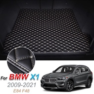 Leather Car Trunk Mat For BMW X1 2009-2021 E84 F48 Cargo Liner Trunk Floor Pad Carpet Car Accessorie