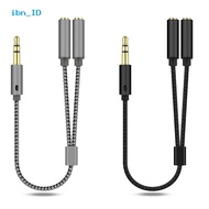 IBA-3.5mm 1 Male to 2 Female Ports Headphone Microphone Audio Cable Adapter Splitter