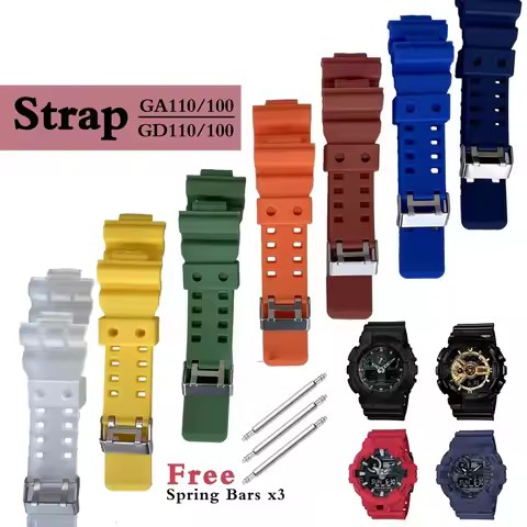 Silicone Strap For GA110 GA100 GD100 GD110 Watchband Ga110 Bnb Ga-100 Ga300 Dw5600 6900 Durable Belt