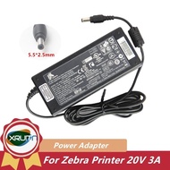 Genuine 20V 3A 60W 5.5x2.5mm FSP060RPBA AC Adapter For ZEBRA Printer TLP2844 LP2844GK888TT 888TT LP2