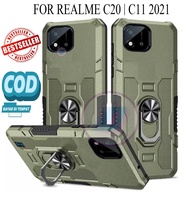 Realme C20 | Realme C11 2021 Casing Hard Case Ring Armor Robot Case Kickstand Hybrid/Ring Holder