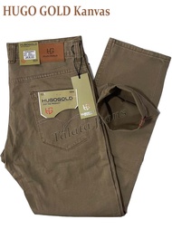 Celana Kanvas Standard Pria HUGO GOLD Premium Series 2024 - Celana Panjang Kanvas Reguler Fashion