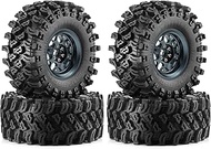 REDSPIDER•2.2'' Metal Beadlock Wheels and Mud Terrain Crawler Tires Set（4PCS）2.2in RC Big Tire OD 5.