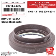 Transmission Axle Oil Seal Toyota Vios 2NZ 1NZ Genuine Parts