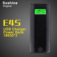 Soshine E4S 5V 2.1A LCD 尿袋 Power Bank 18650 充電器 移動電源 原裝行貨