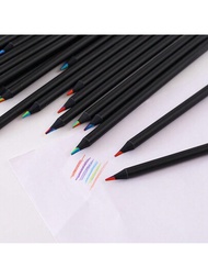 粗芯12色黑木星光魔術彩色鉛筆繪畫塗鴉學生文具鉛筆