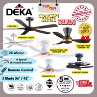 Deka New Concept Series Fan Concept 1 Concept Mini LED Concept Micro 3 Blades Remote Ceiling Fan with Light Kipas Siling