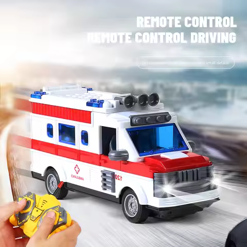 4-Channel RC Electric School Bus And Ambulance With LED Remote Control Sightseeing Bus With Openable