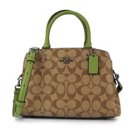 กระเป๋าถือกระเป๋าสะพาย แท้100% COACH 91494 COACH MINI LILLIE CARRYALL IN SIGNATURE CANVAS