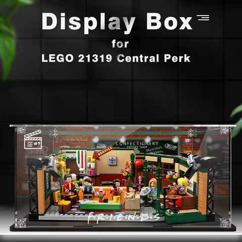 Acrylic Display Box for lego Central Perk Showcase Friends Cafe 21319 Dustproof Clear Display Case (