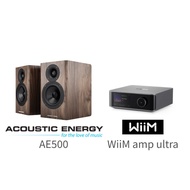 Acoustic Energy AE500 Bookshelf Speaker+Wiim amp ultra Streaming Player