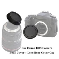 1set with words For Canon EOS Mount Body Cover + Lens Rear Cover Cap For Canon EOS Camera 5DII 5DIII