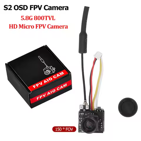 FPV Mini Camera S2 OSD AIO 5.8G 40CH 800TVL HD Micro Camera NTSC /PAL (switchable) FOV 150° for RC R