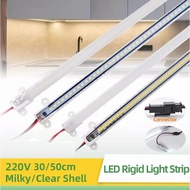 LED Rigid Light Strip High Brightness AC 220V 8W 2835SMD LED Fluorescent Floodlight Tube Bar Industr
