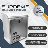 [Free Installation] PIGEON DROPBOX® - Supreme Stainless Steel-304 (SSS-304) Parcel Delivery Drop Box, Outdoor Set
