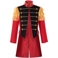 Medieval Costume Men's Retro Stand Collar Circus Performance Costume Masquerade Costume