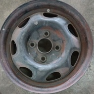 Rim besi 13inch lubang 100 wira USED