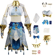 Anime Genshin Impact Nilou Cosplay Costume Western Region Dancers Nilou Blue Dress Sets Halloween St