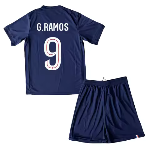 25-26 Mens/Kids New Activewear PSG Soccer #9 G.Ramos Jerseys Fashion Sports T-Shirt Blue