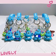 GANTUNGAN Monster Inc Keychain Monster University Mike Sully Disney Keychain cute car key pendant