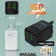 [SNUGSG SIGNATURE] 150W SUPER FAST CHARGING 6 PORTS CHARGER ADAPTER