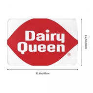Dairy Queen Logo  Bathroom Flannel Floor Mat Toilet Toilet Anti-Slip Foot Mat Doorway Water-Absorben