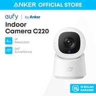 Eufy Security by Anker | Indoor Camera C220 With 2K Resolution | AI Tracking | 360° | No Monthly Fee