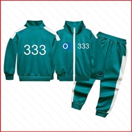 2PCS/set Squid Game season 2 coat hoodie and pants for kids number 388 246 230 333 120 sportwear