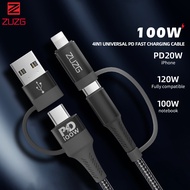 ZUZG DK05 multi-function 4-head, 4-in-1 120w charging cable