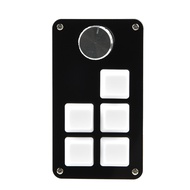 5 Keys Keyboard Macropad with 1 Knob Programming Keypad for Gaming Video Editing and Programmable Ef