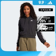adidas Lifestyle Essentials 3-Stripes French Terry Full-Zip Hoodie Women Black JE0052