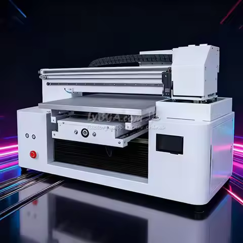 LY Inkjet UV Printer 500*600MM Dual-Head Printing Marking Machine Work Size CMYK White Color Simulta
