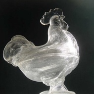 【老時光 OLD-TIME】早期二手台灣製公雞造型玻璃儲物罐