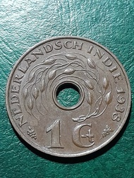 koin ned indie 1 cent bolong tahun 1938