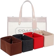 LinerLink Bag Organizer for Coach Field Tote 30 (30L x 23H x 15,5D cm)|Handmade Bag Organizer|Custom Bag Insert|2mm Felt Bag Liner|Women Handbag Bag Shaper (Red, Style B)