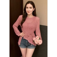 Yuruma Premium Women's Mesh Knit Sweater Women's Top/